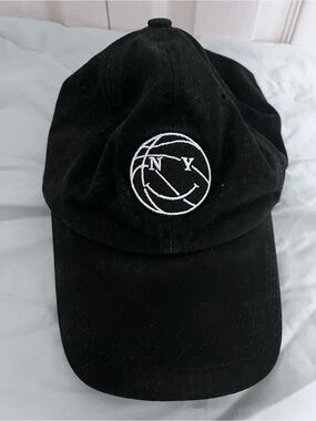 New York or Nowhere x Knicks Baseball Cap with White Basketball Logo